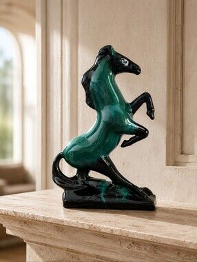 Blue Mountain Pottery 12" Rearing Horse Stallion Sculpture Canada Vintage